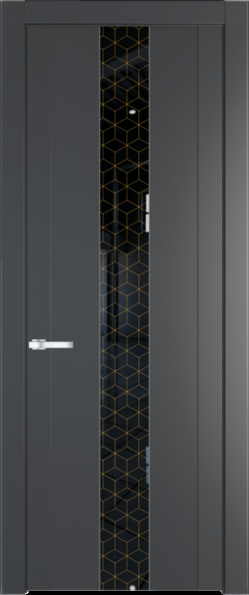 Межкомнатная дверь Profil Doors 1.9 P Лоран узор золото Графит (Pantone 425С)