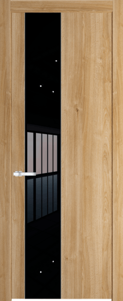Межкомнатная дверь Profil Doors 19 NW Lacobel Черный лак Дуб Карамель