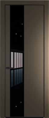 Межкомнатная дверь Profil Doors Orange 19 PE.O Lacobel Черный лак Перламутр бронза Черный матовый RAL9005