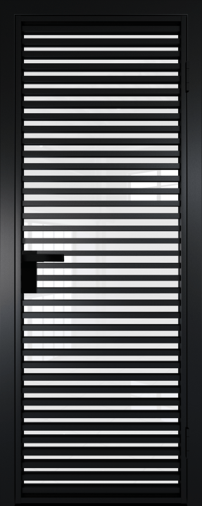 12AG Черный матовый RAL9005 стекло Белый триплекс