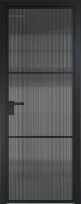 Алюминиевая дверь Profil Doors 13 AG Черный матовый Мору тонированное