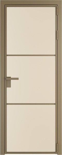 Алюминиевая дверь Profil Doors 13 AG Шампань Монохром жемчуг