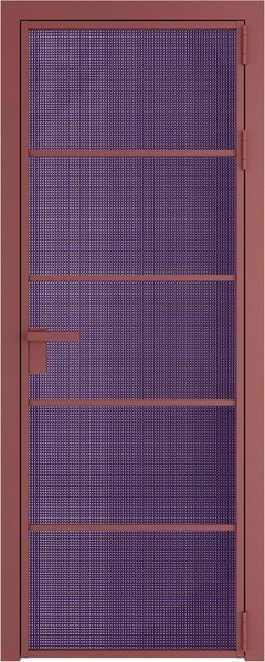 Алюминиевая дверь Profil Doors 14 AG Красный антрацит Кризет Фиолетовый