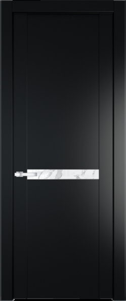 Межкомнатная дверь Profil Doors 1.4 P Нефи белый узор серебро Блэк