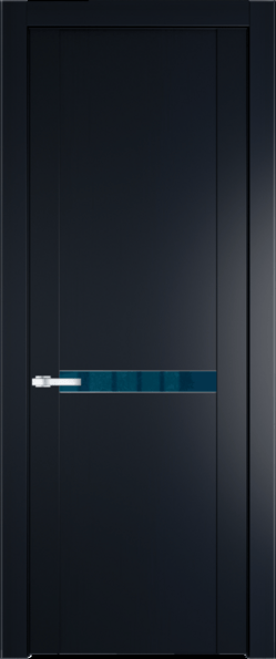 Межкомнатная дверь Profil Doors 1.4 P Зеркало синее Нэви Блу (RAL 7016)