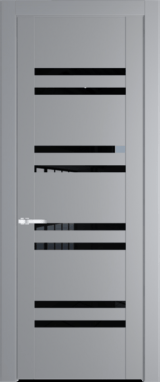 Межкомнатная дверь Profil Doors 1.6 P Черный триплекс Смоки (RAL 870-02)