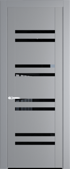 Межкомнатная дверь Profil Doors 1.6 P Черный триплекс Смоки (RAL 870-02)