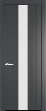 Межкомнатная дверь Profil Doors 1.9 P Монохром белый просветленный Графит (Pantone 425С)