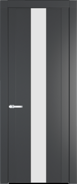 Межкомнатная дверь Profil Doors 1.9 P Монохром белый просветленный Графит (Pantone 425С)