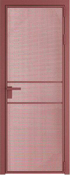 Алюминиевая дверь Profil Doors 2 AG Красный антрацит Кризет Розовый