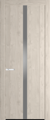 Межкомнатная дверь Profil Doors 1.8 N Монохром серебро (серебро матлак) Каштан светлый