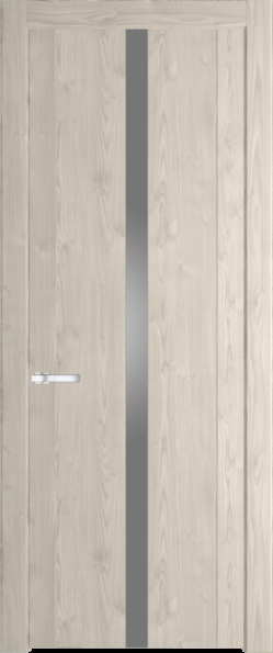 Межкомнатная дверь Profil Doors 1.8 N Монохром серебро (серебро матлак) Каштан светлый