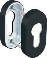 Накладка Fuaro (Фуаро) под цилиндр ET.R.DSS201-02P (DSS-02P-ET) INOX 201 BLACK (овальное основание)