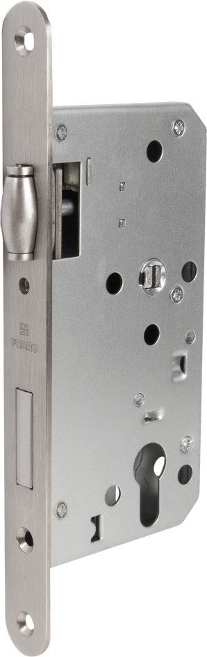 Замок Fuaro (Фуаро) врезной DD.INOX/C-55.72/R с ролик. защелкой (лиц.планка 24 мм)