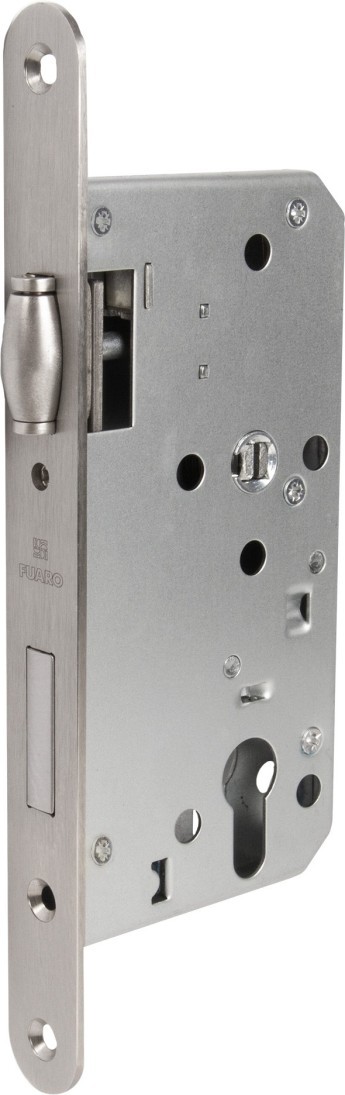 Замок Fuaro (Фуаро) врезной DD.INOX/C-55.72/R с ролик. защелкой (лиц.планка 24 мм)