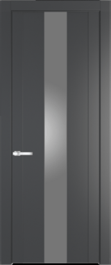 Межкомнатная дверь Profil Doors 1.9 P Монохром серебро (серебро матлак) Графит (Pantone 425С)