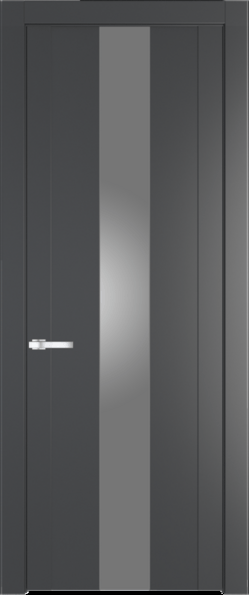Межкомнатная дверь Profil Doors 1.9 P Монохром серебро (серебро матлак) Графит (Pantone 425С)
