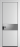 Межкомнатная дверь Profil Doors 17 PA Черный матовый RAL9005 Lacobel Серебряный лак Крем Вайт (RAL 120-02)