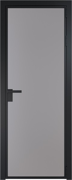 Алюминиевая дверь Profil Doors 1 AG Черный матовый RAL9005 Монохром серый