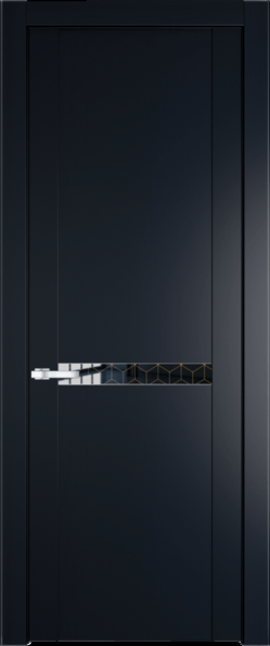 Межкомнатная дверь Profil Doors 1.4 P Лоран узор золото Нэви Блу (RAL 7016)