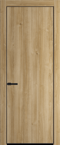 Межкомнатная дверь Profil Doors Orange 1 NE.O Дуб Карамель Черный матовый RAL9005
