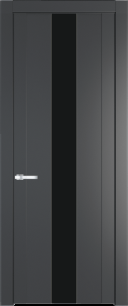 Межкомнатная дверь Profil Doors 1.9 P Монохром черный Графит (Pantone 425С)