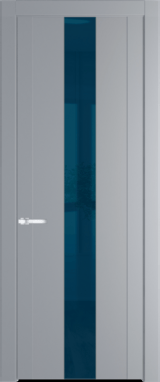 Межкомнатная дверь Profil Doors 1.9 P Зеркало синее Смоки (RAL 870-02)