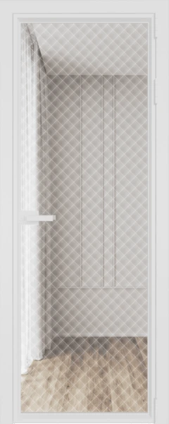 Алюминиевая дверь Profil Doors 1AV Вайт Ромб белый