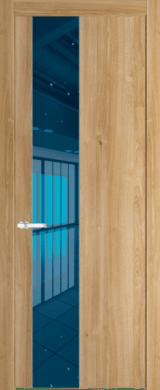 Межкомнатная дверь Profil Doors 19 NW Зеркало Blue Дуб Карамель
