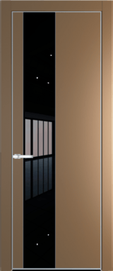 Межкомнатная дверь Profil Doors Orange 19 PE.O Lacobel Черный лак Сэнд Серебро