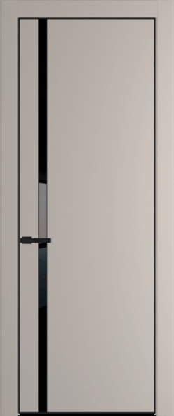 Межкомнатная дверь Profil Doors 21 PA Черный матовый RAL9005 Lacobel Черный лак Сэнд