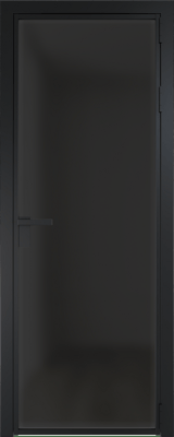 Алюминиевая дверь Profil Doors 1 AG Черный матовый RAL9005 Тонированное матовое