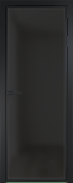 Алюминиевая дверь Profil Doors 1 AG Черный матовый RAL9005 Тонированное матовое