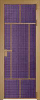 Алюминиевая дверь Profil Doors 10 AG Золото Кризет Фиолетовый