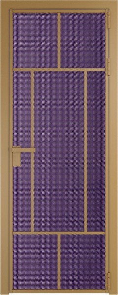 Алюминиевая дверь Profil Doors 10 AG Золото Кризет Фиолетовый