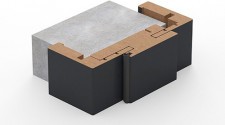 Перемычка распашного коробочного блока горизонтальная + наличник 80 мм (с двух сторон) ( 135мм) (на ширину стены  от 119 до173) E