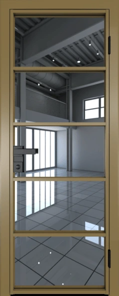 Алюминиевая дверь Profil Doors 14 AG Золото Зеркало