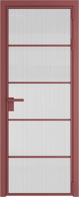 Алюминиевая дверь Profil Doors 14 AG Красный антрацит Мору осветленное