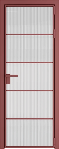 Алюминиевая дверь Profil Doors 14 AG Красный антрацит Мору осветленное