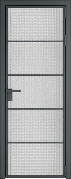 Алюминиевая дверь Profil Doors 14 AG Серая ночь Кризет