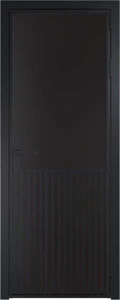 Алюминиевая дверь Profil Doors 15 AG Черный матовый Монохром черный