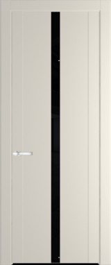 Межкомнатная дверь Profil Doors 1.8 P Lacobel Черный лак Кремовая Магнолия (RAL 120-04)