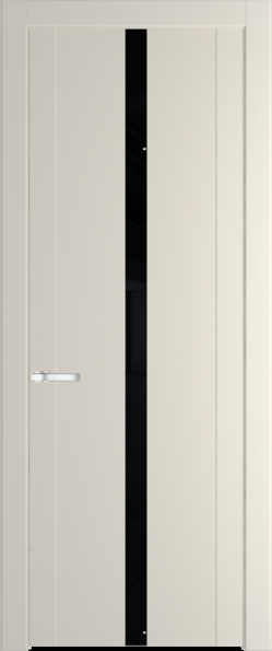 Межкомнатная дверь Profil Doors 1.8 P Lacobel Черный лак Кремовая Магнолия (RAL 120-04)