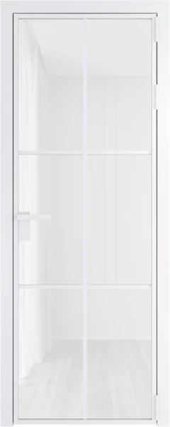 Алюминиевая дверь Profil Doors 3 AG Вайт Белый триплекс