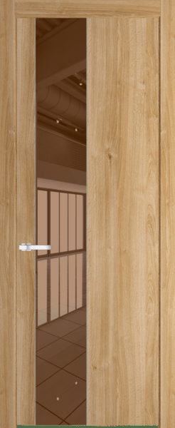 Межкомнатная дверь Profil Doors 19 NW Зеркало Bronza Дуб Карамель