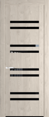 Межкомнатная дверь Profil Doors 1.6 N Черный триплекс Каштан светлый