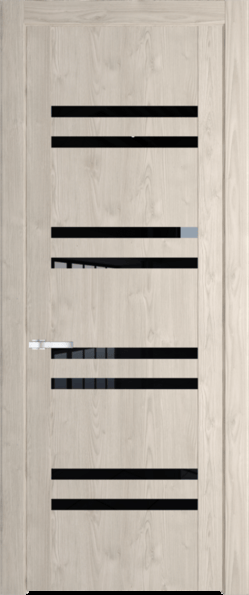 Межкомнатная дверь Profil Doors 1.6 N Черный триплекс Каштан светлый