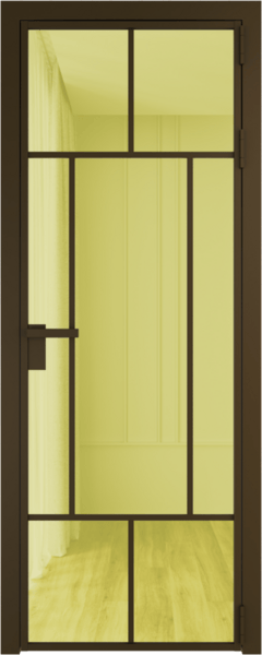 Алюминиевая дверь Profil Doors 10 AG Деорэ Золото шпион