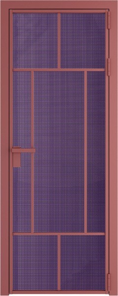Алюминиевая дверь Profil Doors 10 AG Красный антрацит Кризет Фиолетовый