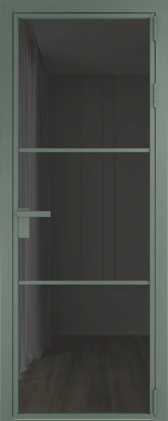 Алюминиевая дверь Profil Doors 13 AG Зеленый воск Тонированное